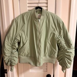 BDG Women's Charlie Barrel Sleeve Bomber